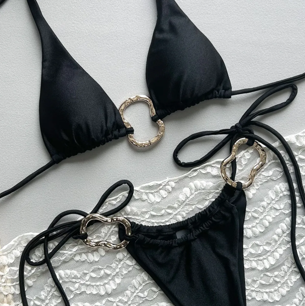 Luxe Tie Bikini – Adjustable Two-Piece Swimsuit