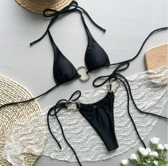 Luxe Tie Bikini – Adjustable Two-Piece Swimsuit